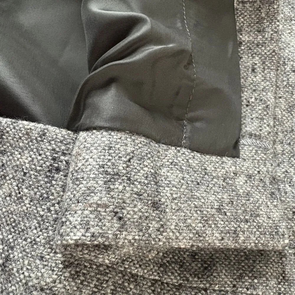J. Crew Women's Tweed Pencil Skirt   Gray Wool Silk‎ Blend Knee Length Lined 6